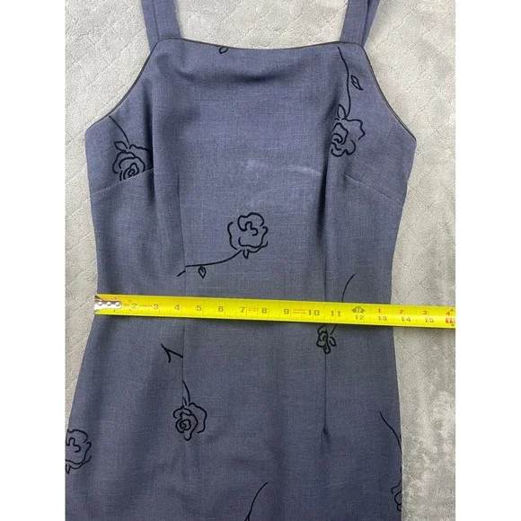 City Triangles Navy Blue Floral Print Square‎ Neck Mini Dress Size S - Picture 5 of 14